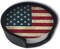 American Flag USA Flag Leather Drinks Coasters with Holder Set of 6, Suitable for Kinds of Cups